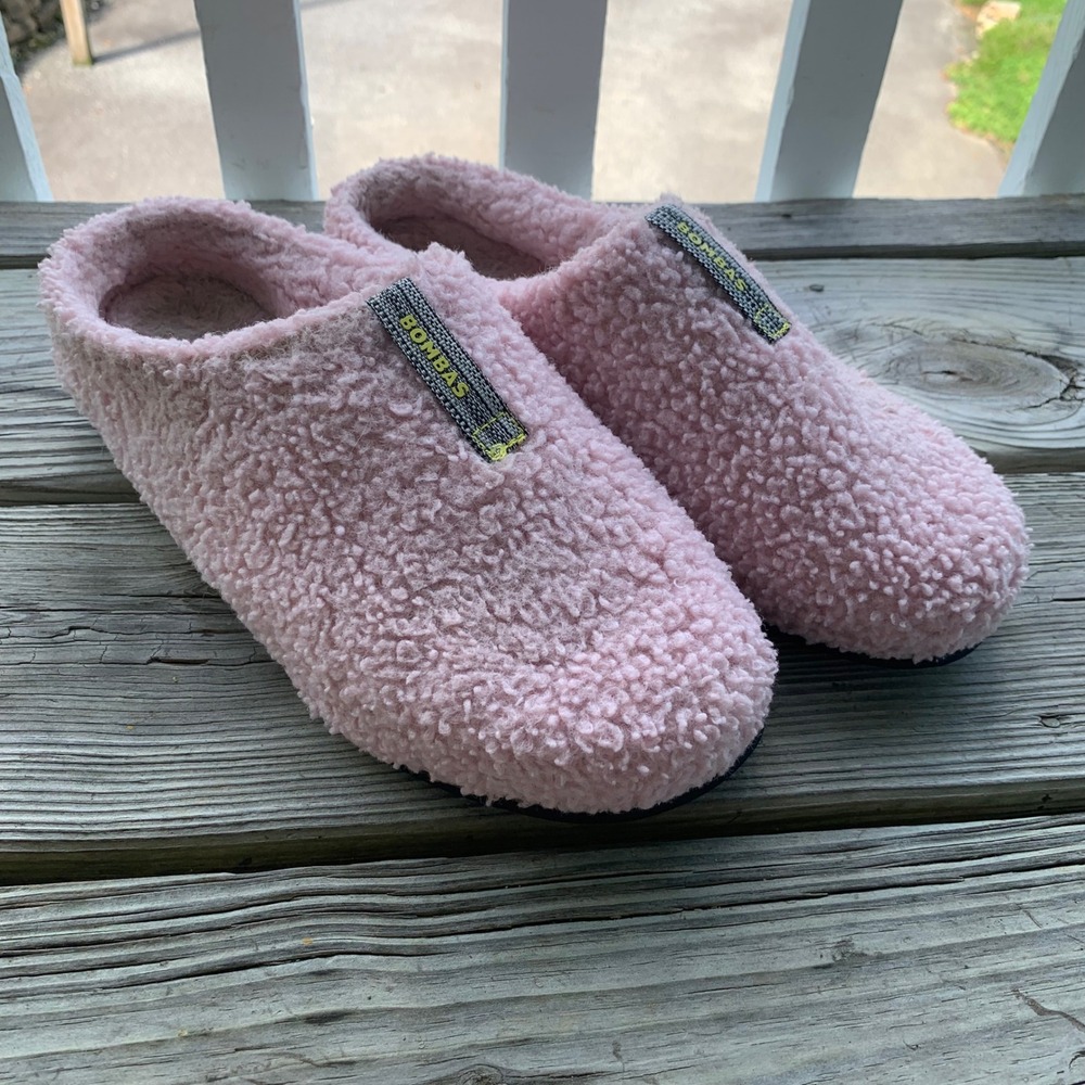 Bombas Sunday Slipper Women 10 Pink Sherpa Fleece Mule Slip On Comfort Lounge